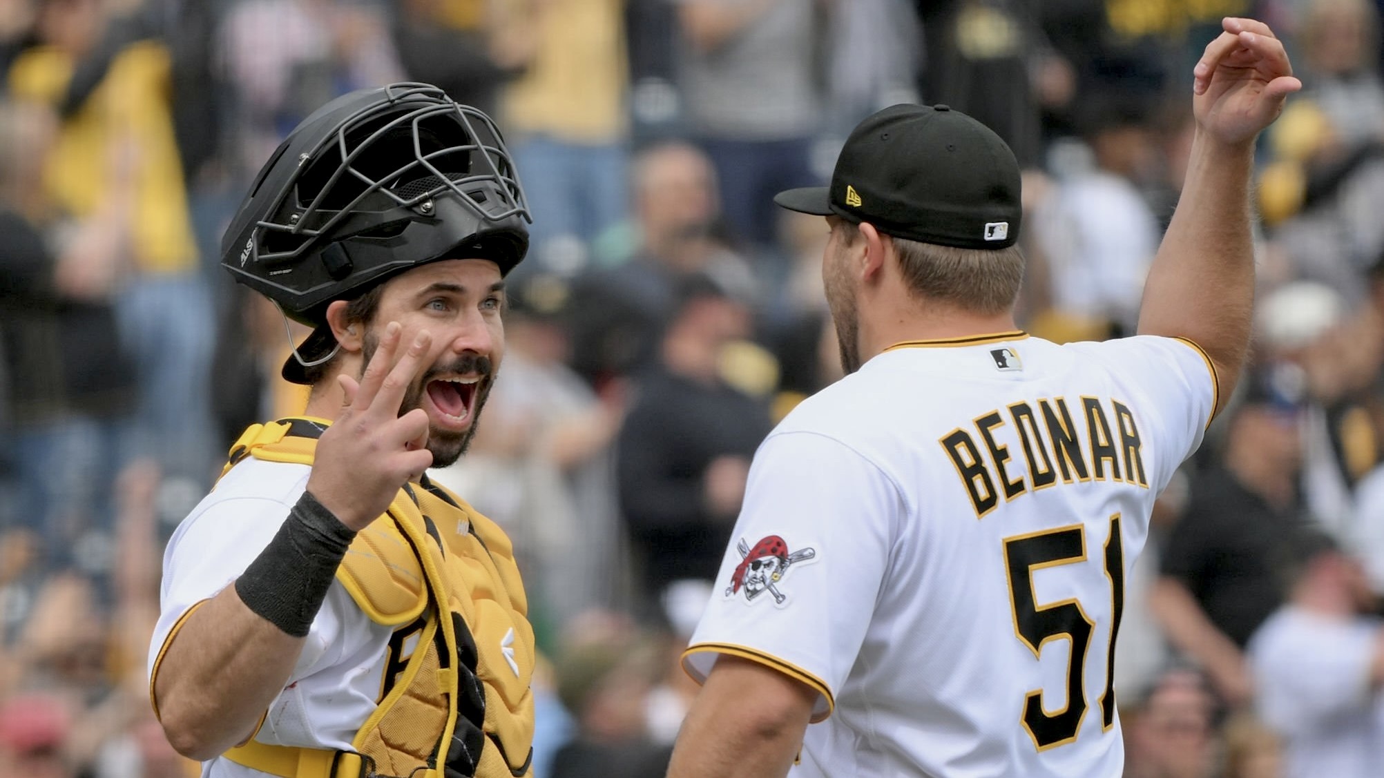 MLB on X: The @Pirates: - Take 2 of 3 from the Dodgers - Are 10 games over  .500 - Have the best record in the National League   / X