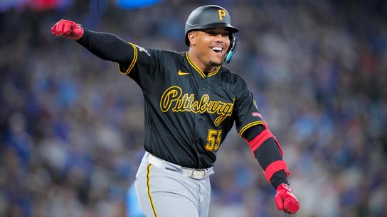 Valdez's first home run a cause for smiles taken in Toronto. Photo by GETTY