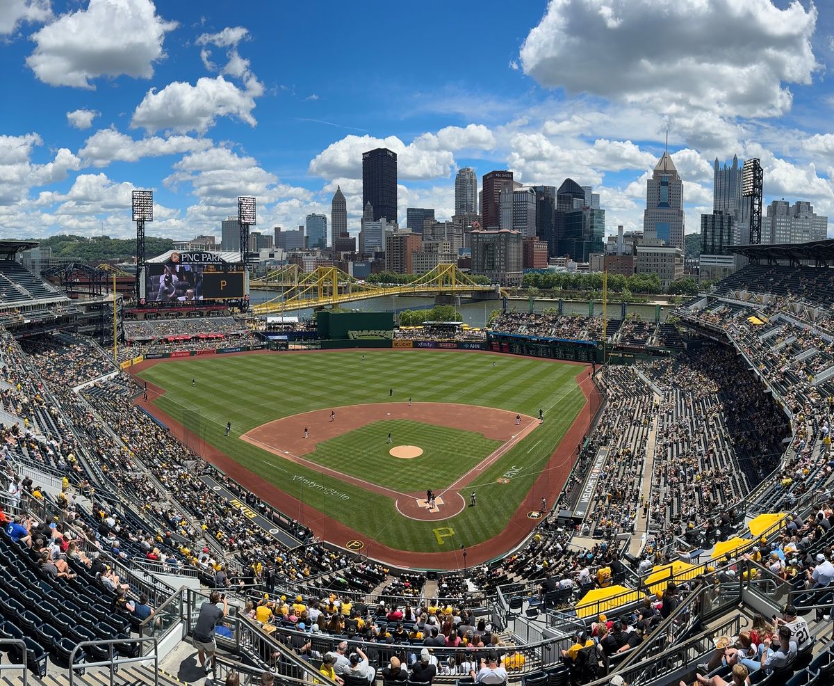 First inning of Pirates-Twins, Sunday afternoon at PNC Park.