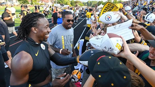 Porter growing through competitive, friendly camp rivalry with Pickens taken in Latrobe, Pa. (Steelers)