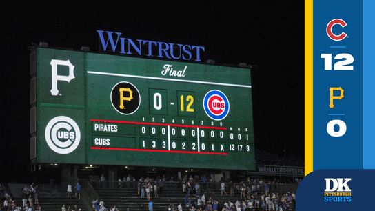 Final: Cubs 12, Pirates 0 taken in Chicago (Live coverage)