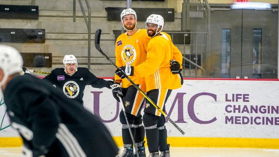 P.O Joseph welcomes Radim Zohorna back to Pittsburgh in the informal skates