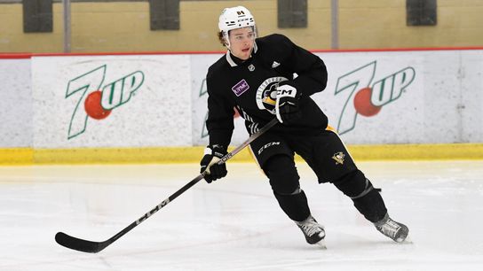 Atley Calvert at the Penguins' development camp this summer in Cranberry, Pa.