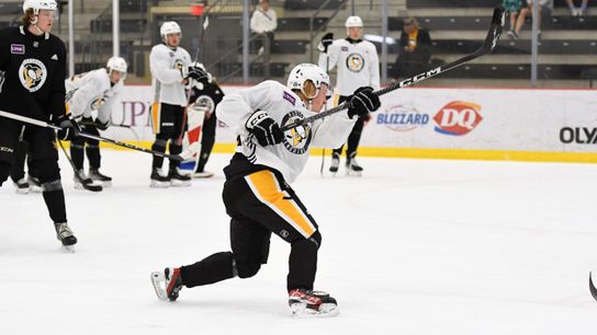 Emil Jarventie in the Penguins' development camp this month in Cranberry, Pa.