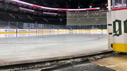 Lineups: Penguins vs. Flyers, Game 6 taken in Philadelphia. Photo by PHOTO: DEJAN KOVACEVIC / DKPS