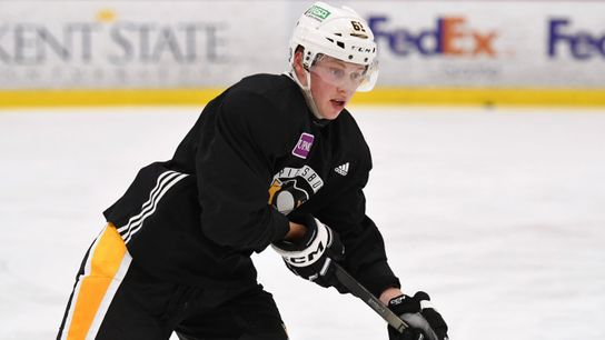 Zam Plante in the Penguins' development camp last month in Cranberry, Pa.