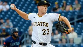 Keller's start goes awry, Pirates below .500 taken in Pittsburgh (Top story). Photo by JUSTIN K. ALLER / GETTY