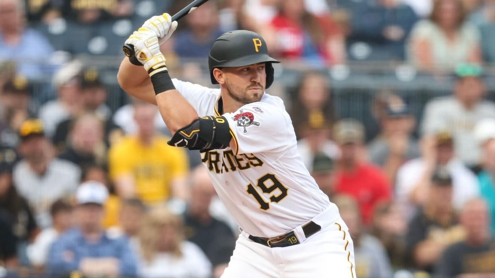 Pittsburgh Pirates third baseman Jared Triolo looks on in the