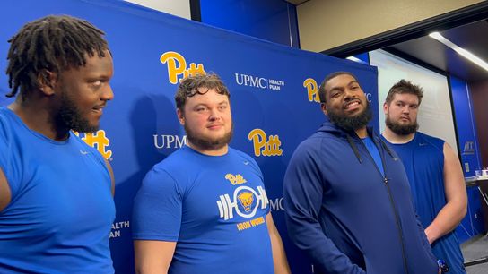 Panthers' entire offensive line commits to 2022 return taken on the South Side (Pitt)