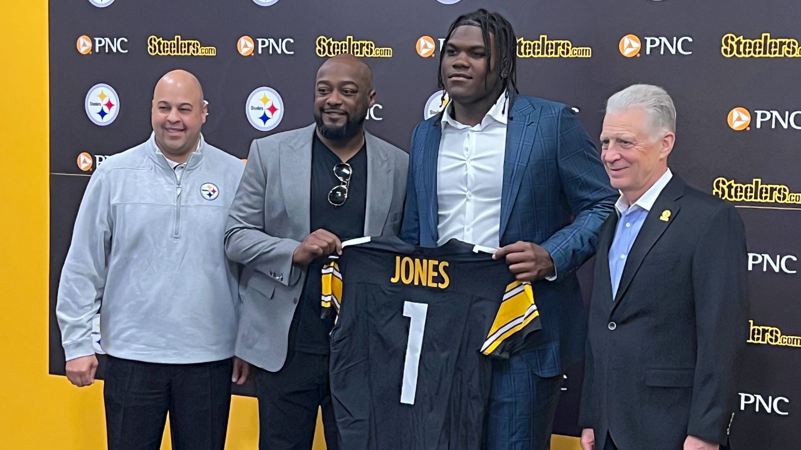 Broderick Jones Steelers jersey: How to get 2023 NFL Draft gear online  after Pittsburgh picks Georgia OT in first round 