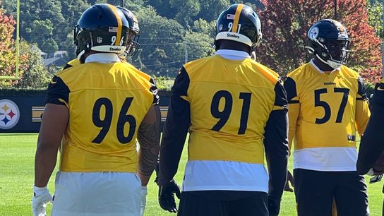 Defensive front keeping traditional Friday look with 'work shirts' taken on the South Side (Steelers)