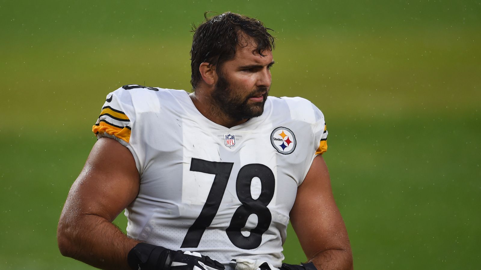 Army veteran Alejandro Villanueva stood for the national anthem