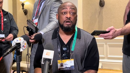 Tomlin: QB overhaul's just one piece of 'definitive plan' on offense taken in Orlando, Fla. (NFL ANNUAL MEETING). Photo by CHRIS HALICKE / DKPS