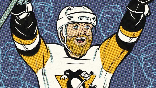 Cartoon Canon: Heroic Hornqvist! taken in Richmond, Va.. Photo by ROB ULLMAN / DKPS