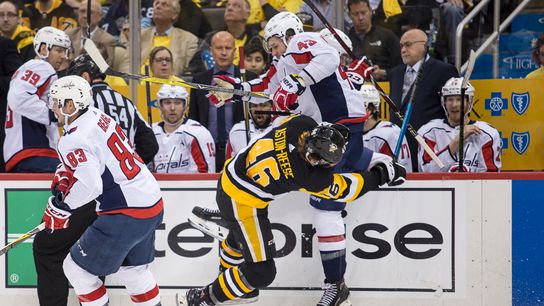 Aston-Reese has broken jaw, concussion taken at PPG Paints Arena (Courtesy of Point Park University)