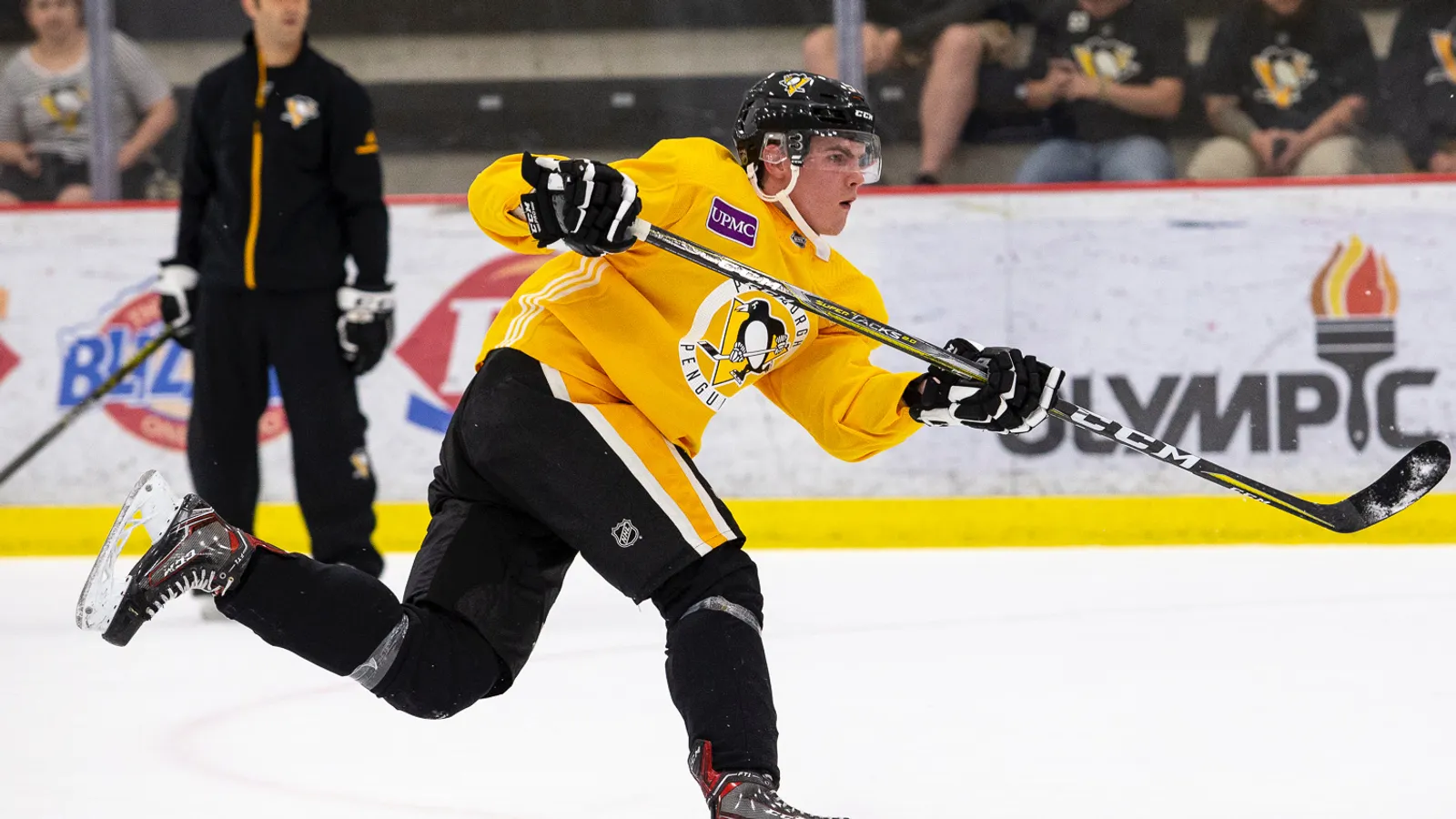 Penguins sign Almari to entry-level contract taken at Highmark Stadium (Courtesy of Point Park University)