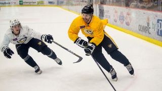 Adam Johnson sent to Wilkes-Barre taken at PPG Paints Arena (Courtesy of Point Park University)