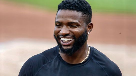 Polanco clears protocol, working out at PNC taken at PNC Park (Pirates)