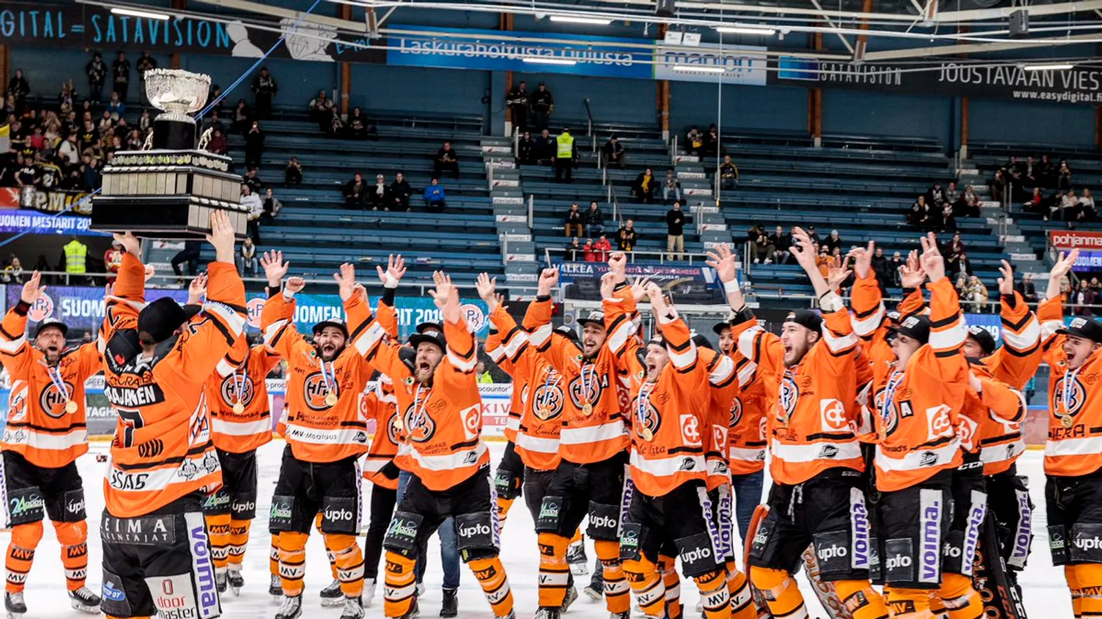 Prospect Almari wins Finnish championship taken at Highmark Stadium (Courtesy of Point Park University)