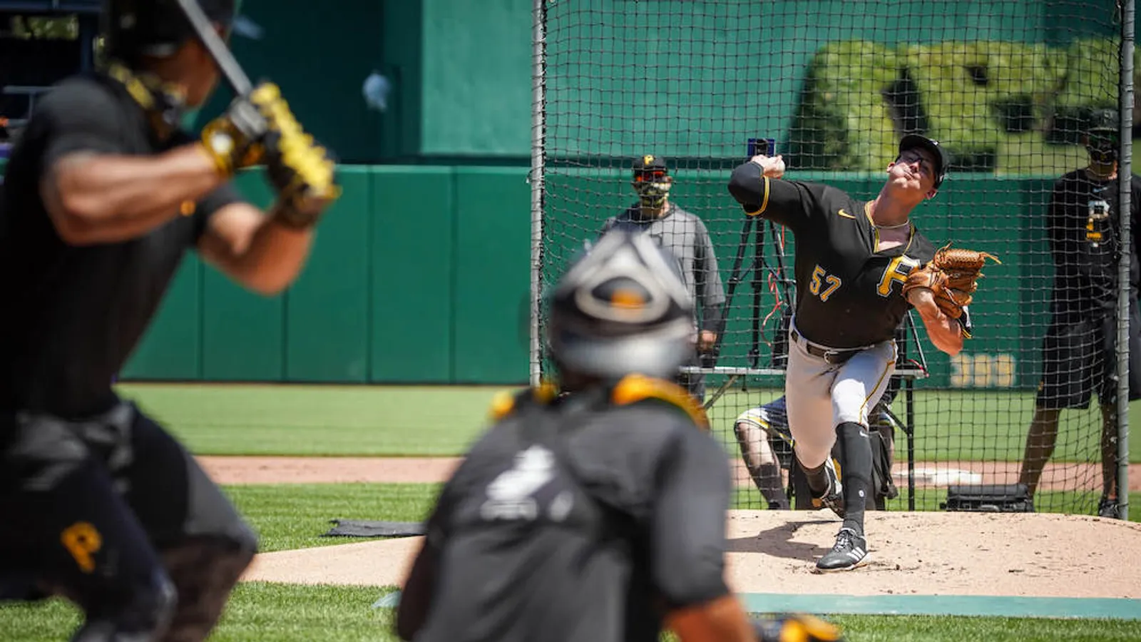 Pirates pump crowd noise during scrimmage taken at PNC Park (Pirates)