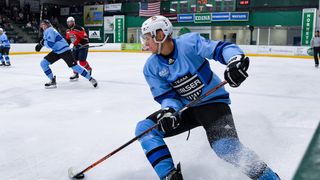 Da Beauty League: Bjugstad, Guentzel face off taken at PPG Paints Arena (Courtesy of Point Park University)