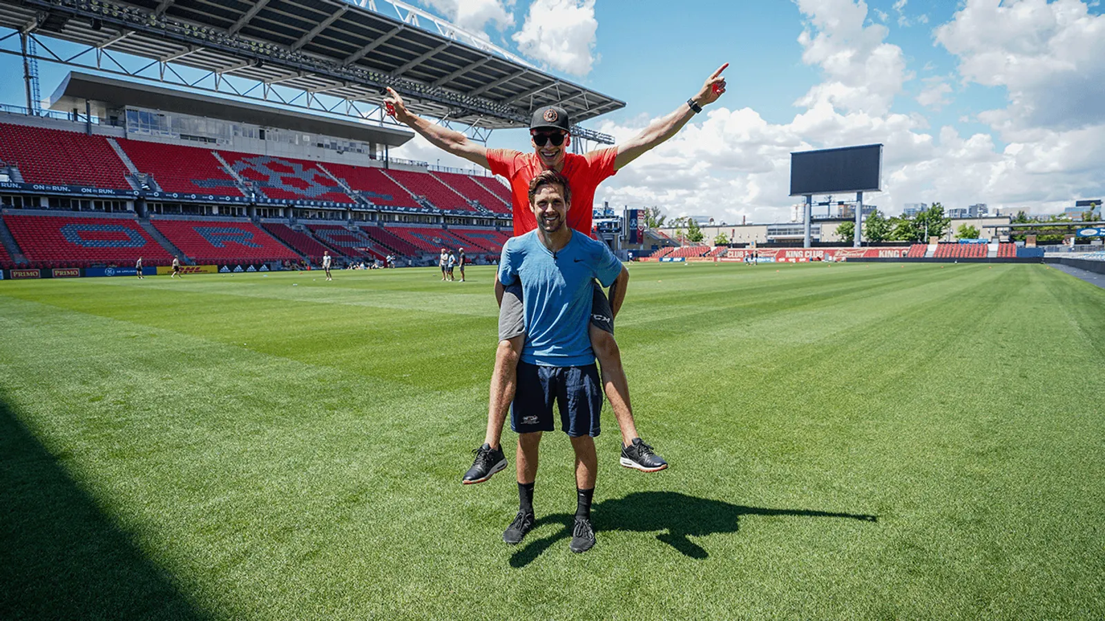 Penguins spend off day at BMO Field taken on the North Shore (Penguins)