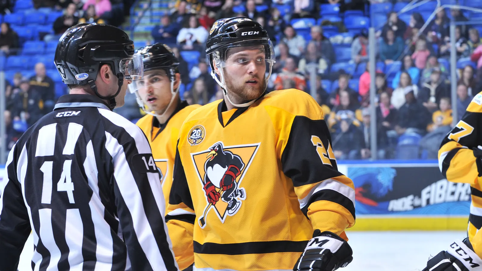 Wilkes-Barre signs defensemen Erkamps, Siebenaler taken at Highmark Stadium (Courtesy of Point Park University)