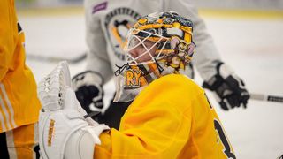 Dumoulin, Jarry, Sprong miss practice taken in Cranberry, Pa. (Penguins)