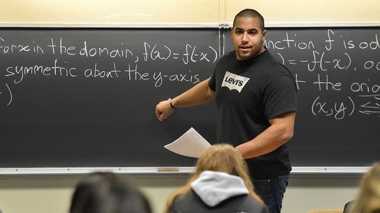 Math whiz John Urschel 'never been happier' in life after football taken in University Park, Pa.