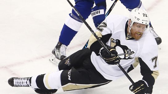 What all ails Hornqvist after Game 3? taken in Tampa, Fla. (Penguins)