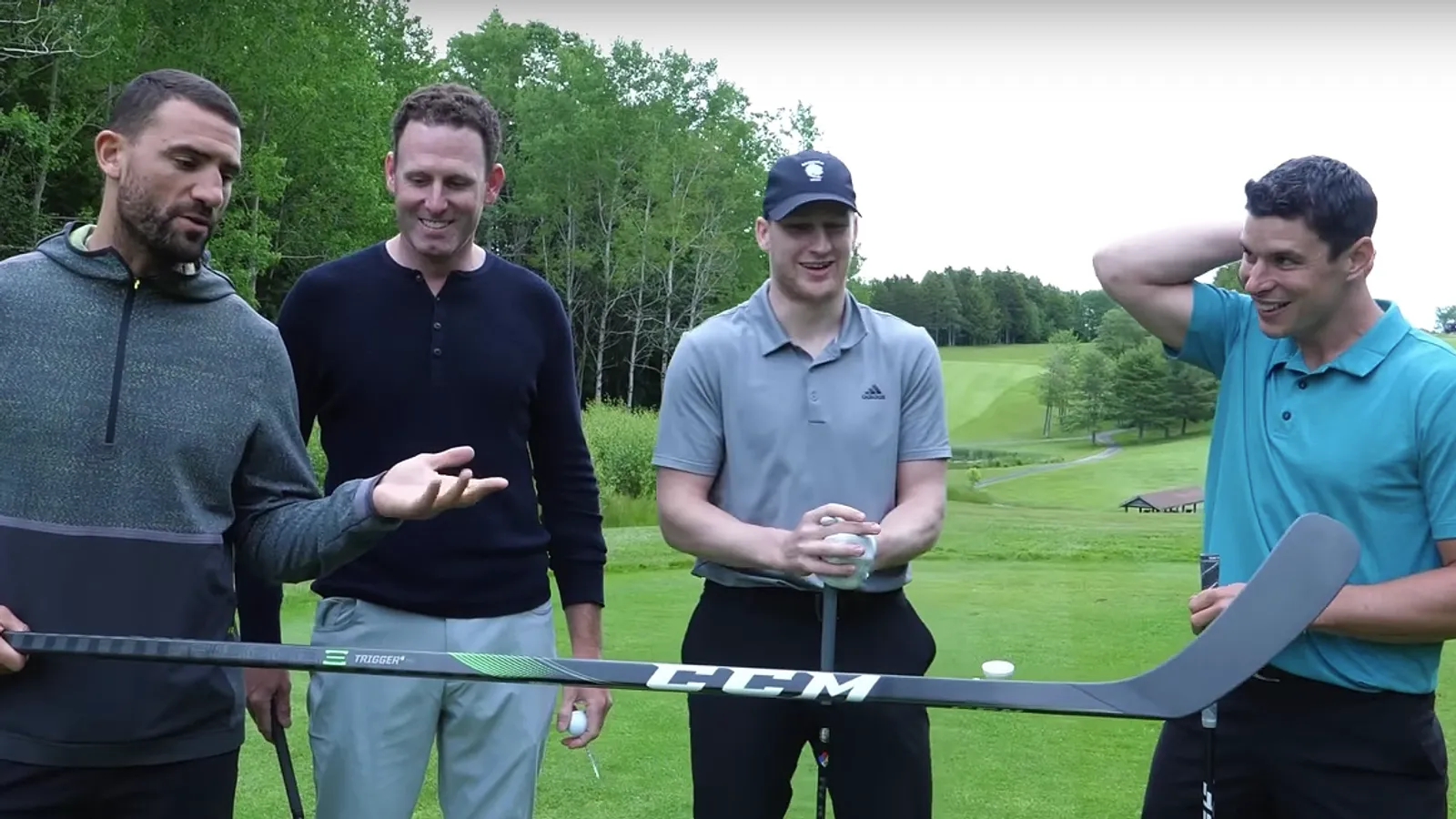 Video: Crosby, MacKinnon golf with Bissonnette, Whitney taken at PPG Paints Arena (Courtesy of Point Park University)