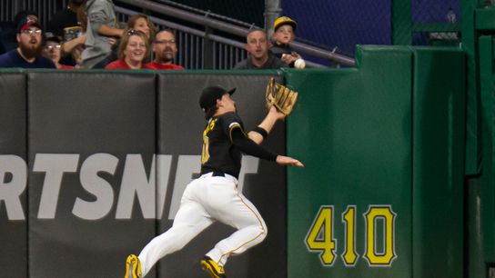 Mound Visit: Can Reynolds play center? taken at PNC Park (Courtesy of StepOutside.org)