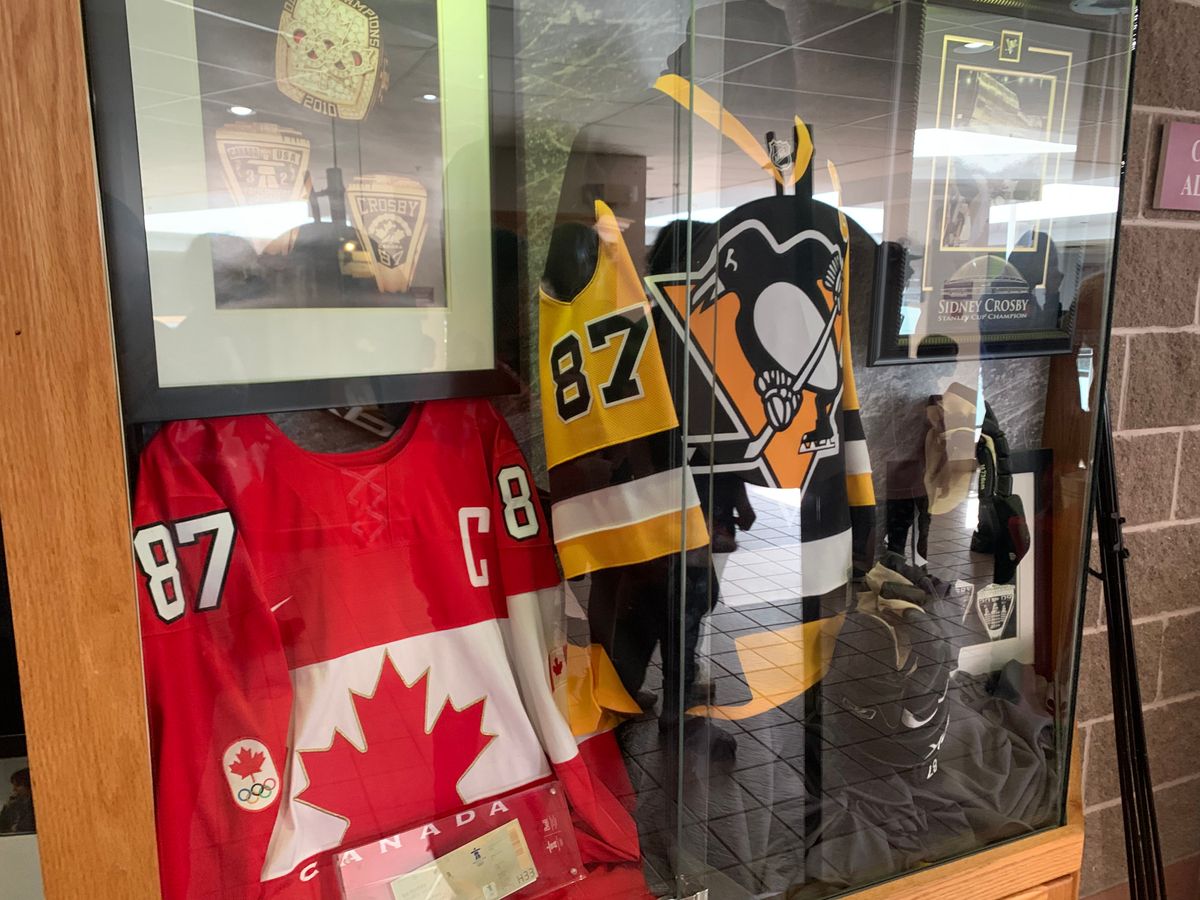 Sidney Crosby's NHL, Olympics display case at Cole Harbour Place