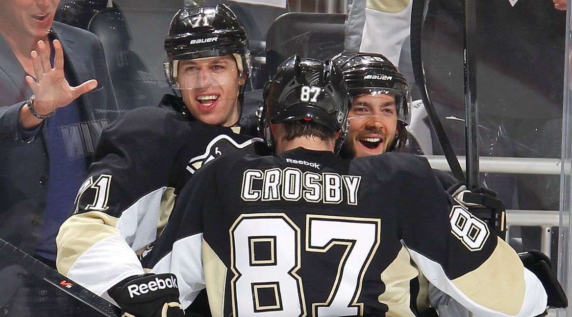 Evgeni Malkin, Sidney Crosby, Kris Letang in the 2014 playoffs