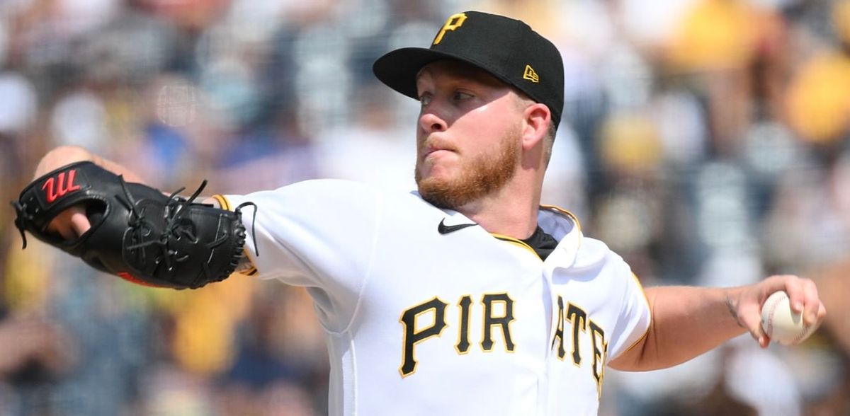 Bailey Falter pitches in the first inning Sunday at PNC Park.