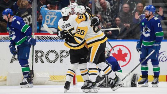 Penguins rally twice with 'no-quit attitude' to beat Canucks in OT taken in Vancouver, British Columbia (Penguins)