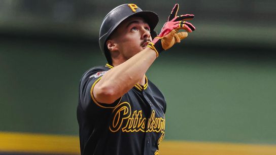 Griffin turns 20, mashes first big-league homer taken Milwaukee. Photo by PIRATES