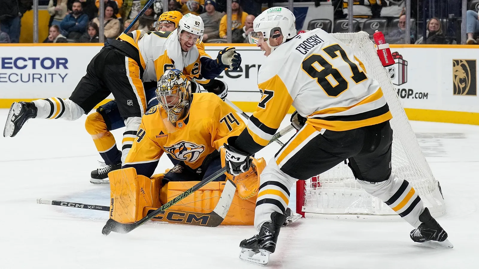 Crosby's slump-buster sparks comeback, OT win taken in Nashville, Tenn.. Photo by GETTY